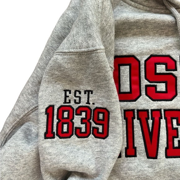 Champion Boston University Pullover Hoodie Men’s Size XL Gray Reverse Weave - Picture 8 of 10